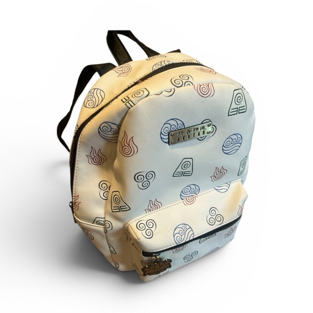 Avatarโ The Last Airbender Elements Mini Backpack Cream Faux Leather Appa Zipper